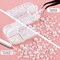 4000 Pieces Half Round Pearls and Rhinestones, Flat Back White and Beige Half Pearls and Clear+AB Round Crystal Gem Kit with Tweezer and Pickup Pencil for Nail Art and DIY Decoration
